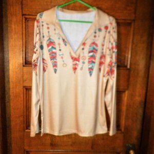 *** Native Feather Design***  TOP- Large / X Large